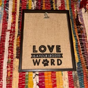 Love is a Four-Legged Word picture frame